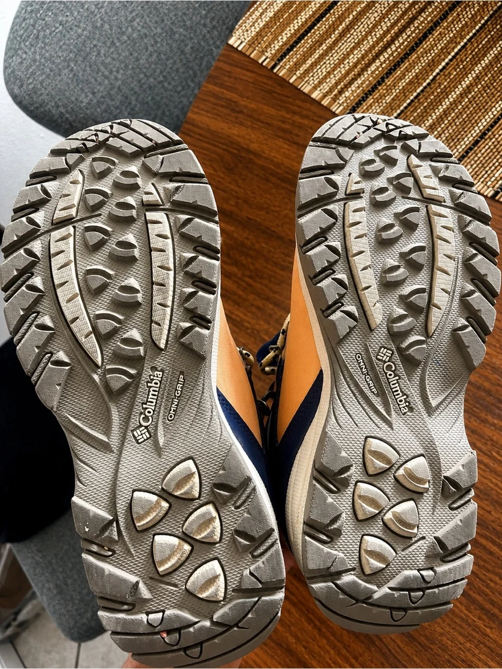 Columbia Women’s Orange and Navy Lace-Up Hiking Boots